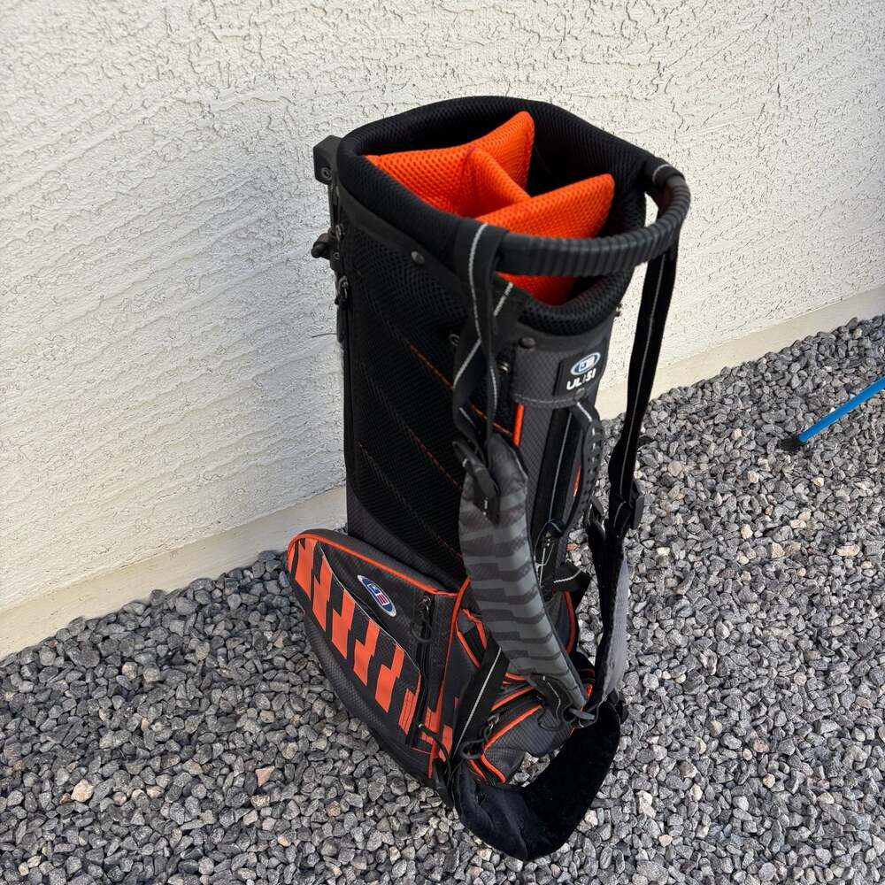 U.S. Kids Golf Ultralight 51 Stand Carry Bag - Grey/Orange - Picture 2 of 5